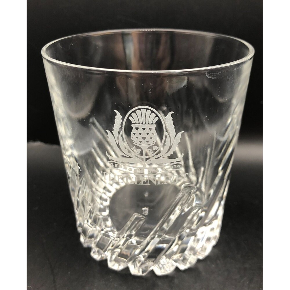 The Glenlivet Scotch Whiskey Rocks Glass Etched Heavy Base